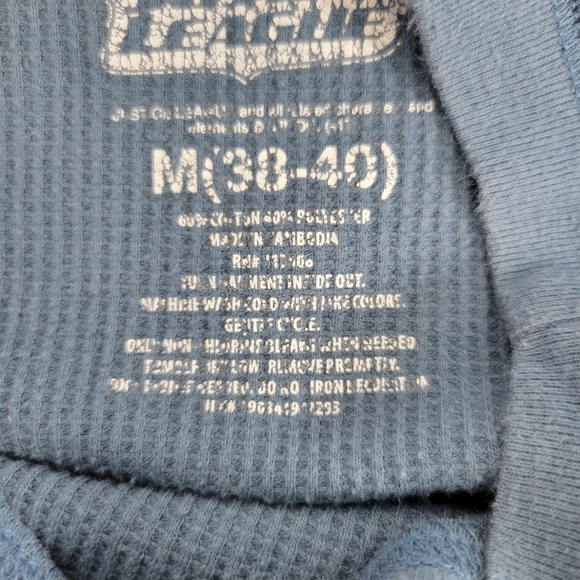 Justice League Mens M Thermal Pullover Shirt Blue - Picture 7 of 9